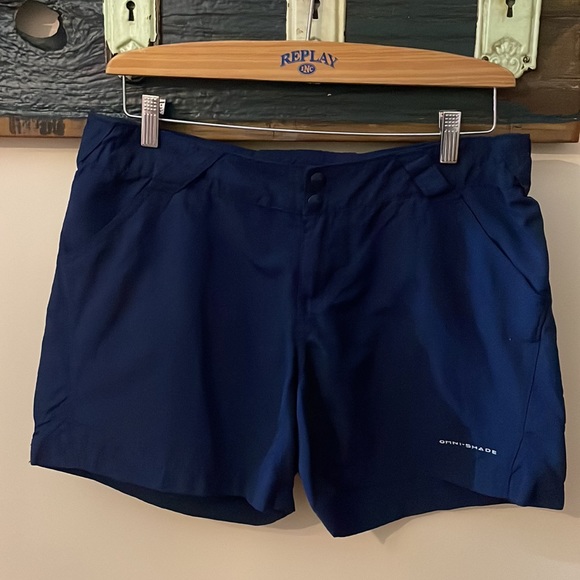 Columbia Navy Blue PFG Omni-Shade Nylon Shorts Size Large - Picture 5 of 16